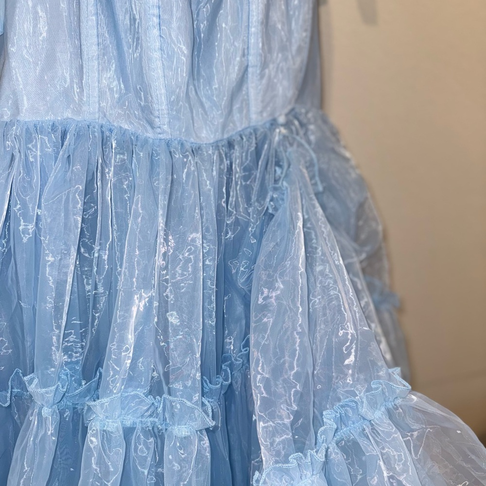 Wild Rose & Sparrow Siena Dress Blue Corset Tulle Mini L NWT Fairy - Picture 11 of 16